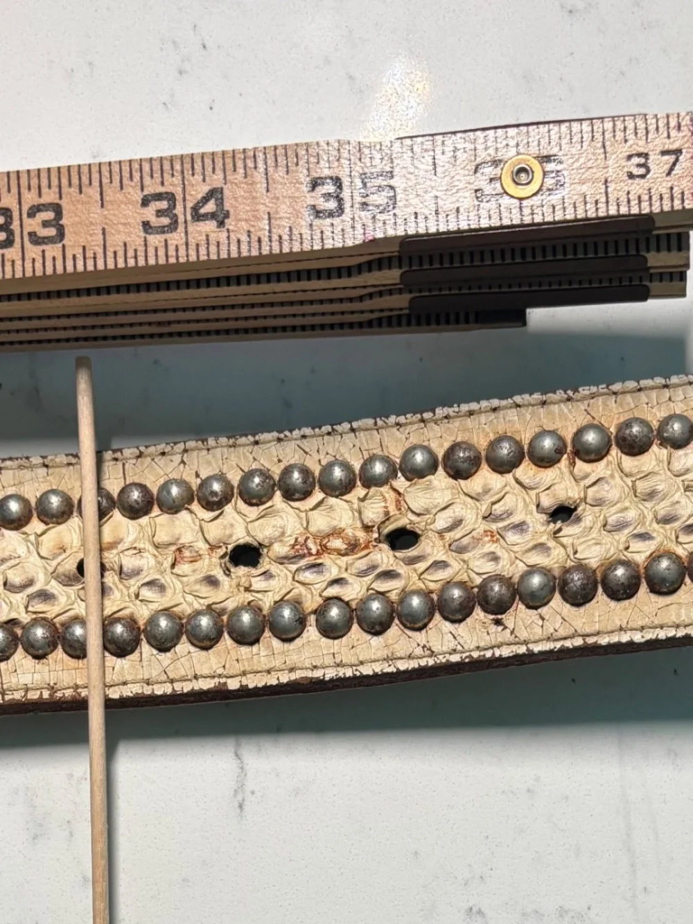 Authentic Vintage studded Rock n Roll Belts, real bread spots
